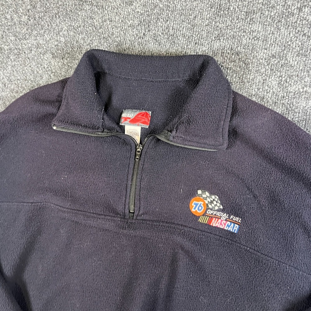 Vintage 90s NASCAR 76 Official Fuel Red Kap Quarter Zip Fleece Pullover‎ L